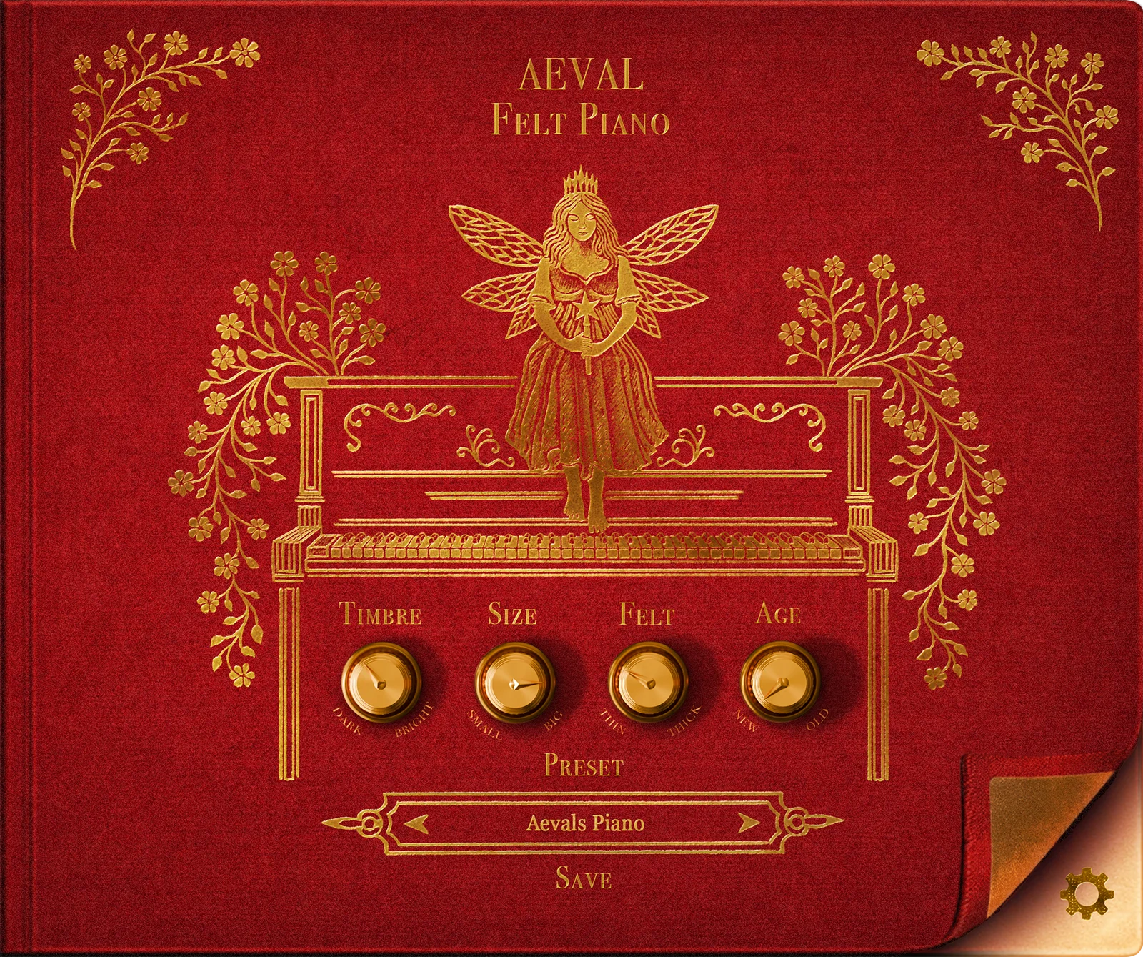AEVAL Felt Piano VST main interface